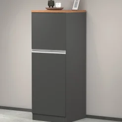 Dispensa cucina 60x165h cm 4 ripiani antracite rovere Gourmet