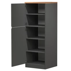 Dispensa cucina 60x165h cm 4 ripiani antracite rovere Gourmet