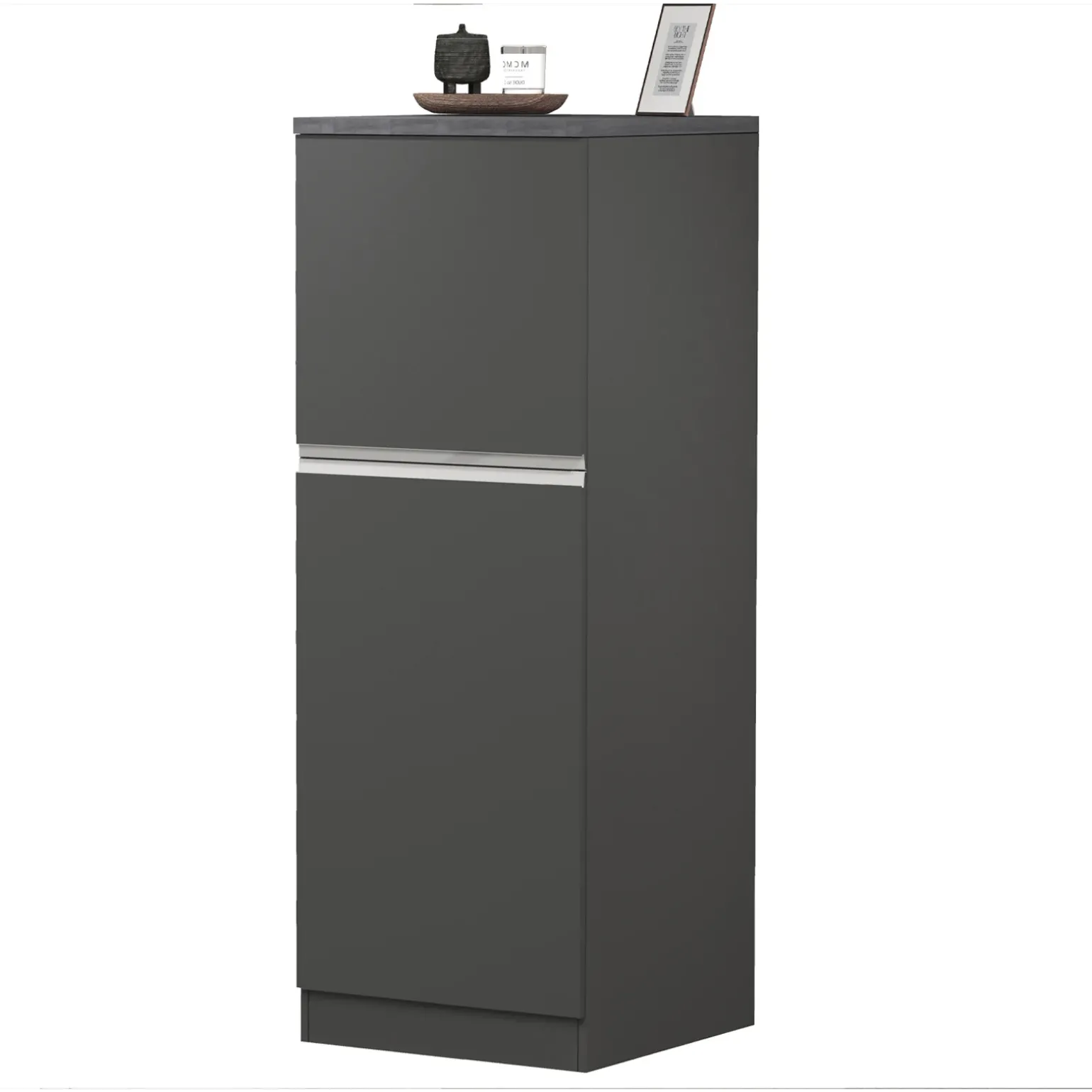 Dispensa cucina 60x165h cm 4 ripiani antracite grigio pietra Gourmet