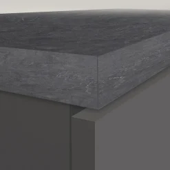 Dispensa cucina 60x165h cm 4 ripiani antracite grigio pietra Gourmet