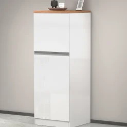 Dispensa cucina 60x165h cm 4 ripiani bianco rovere Gourmet