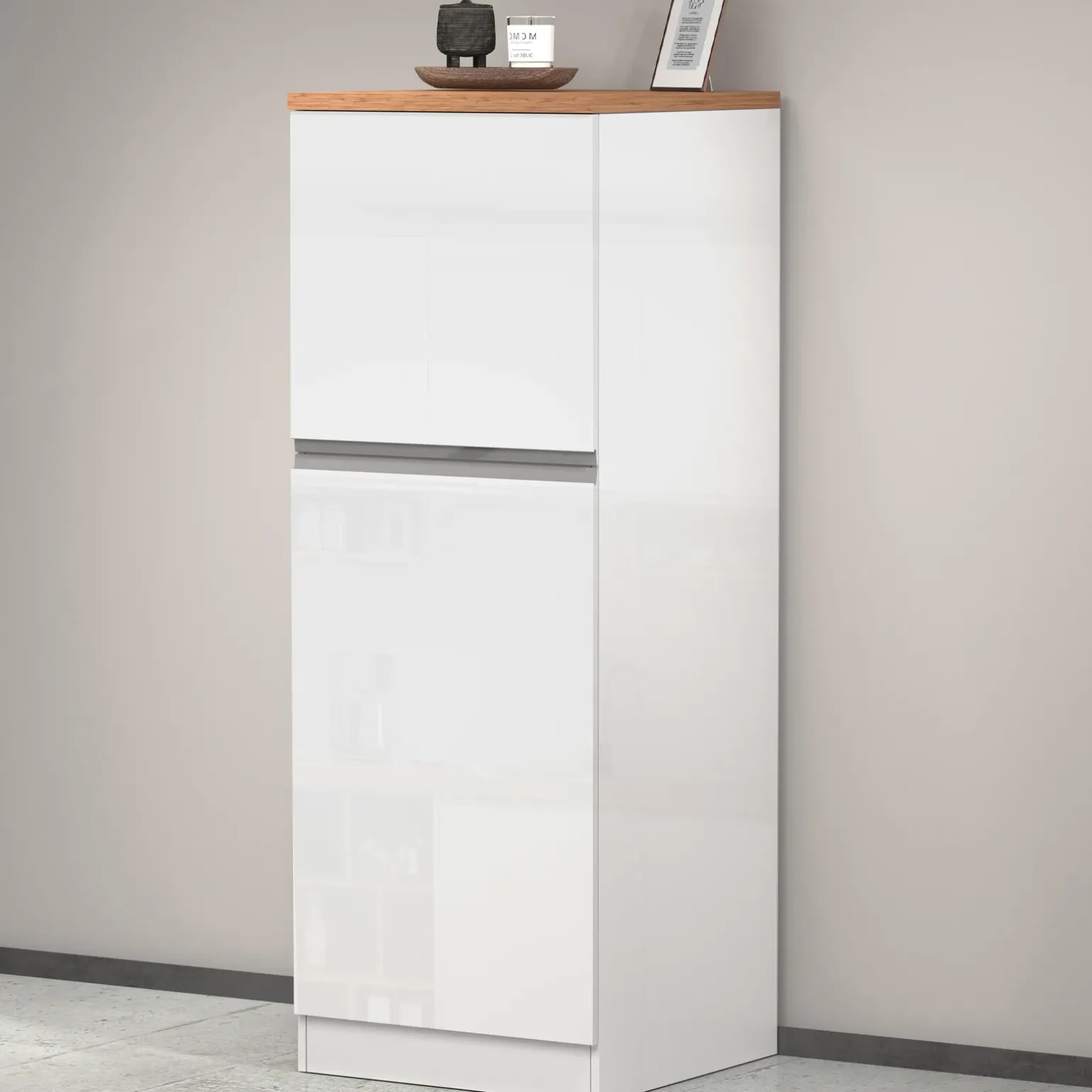 Dispensa cucina 60x165h cm 4 ripiani bianco rovere Gourmet
