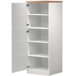 Dispensa cucina 60x165h cm 4 ripiani bianco rovere Gourmet