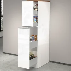 Dispensa cucina 30x165h cm scorrevole bianco rovere Gourmet