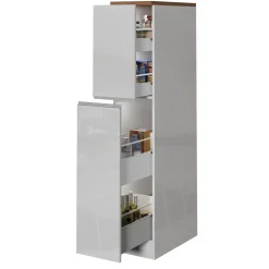 Dispensa cucina 30x165h cm scorrevole bianco rovere Gourmet