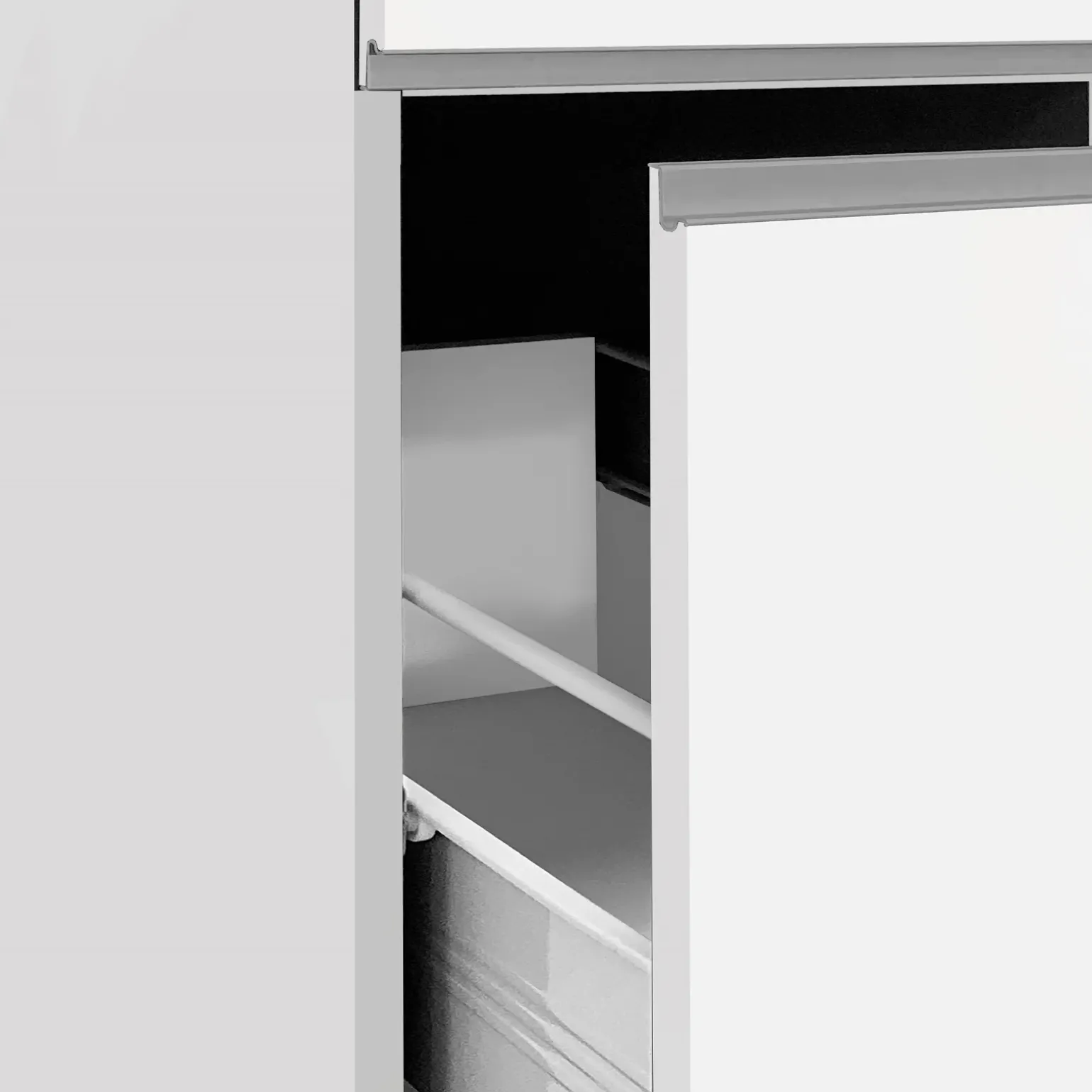 Dispensa cucina 30x165h cm scorrevole bianco rovere Gourmet