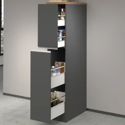 Dispensa cucina 30x165h cm scorrevole antracite rovere Gourmet