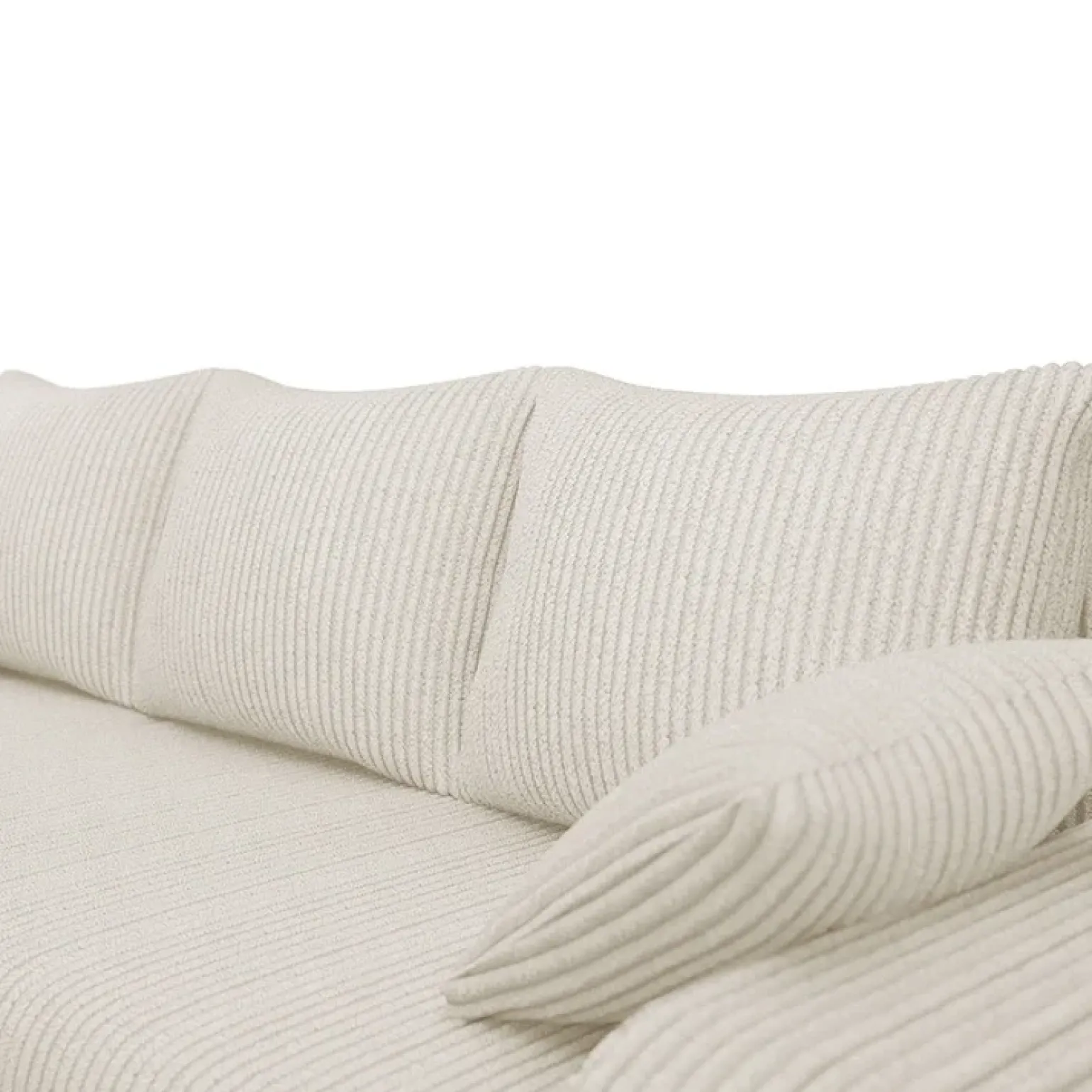 Divano angolare letto 238x147cm 3 posti velluto a coste beige Flow