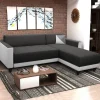 Divano angolare reversibile 3 posti 197cm bianco antracite Sullivan