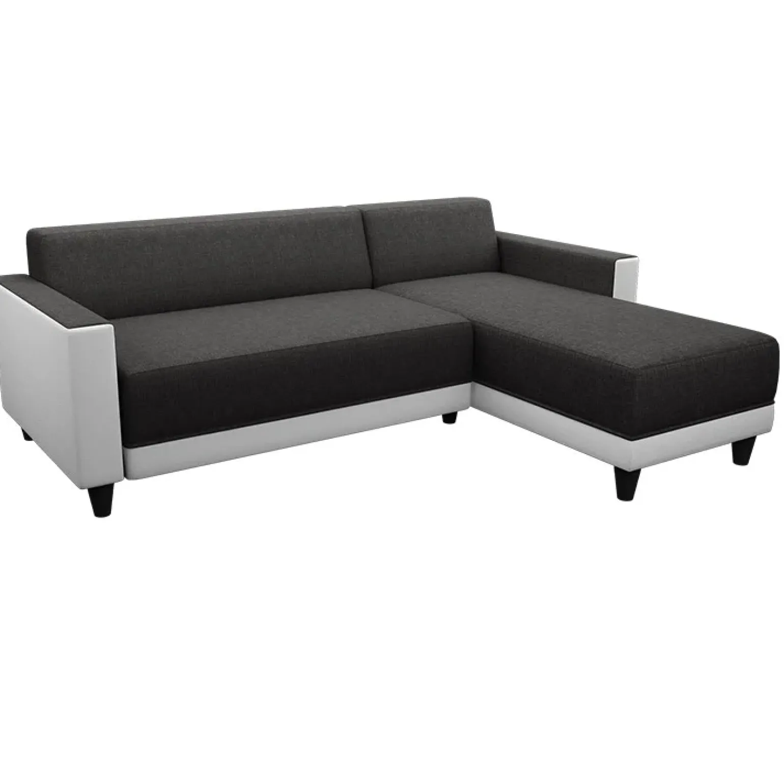Divano angolare reversibile 3 posti 197cm bianco antracite Sullivan