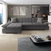 Divano con angolo a sinistra 4 posti 278x161cm grigio Artemio