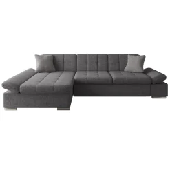 Divano con angolo a sinistra 4 posti 278x161cm grigio Artemio