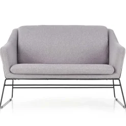 Divano imbottito moderno 125x83cm grigio nero Erminia 2