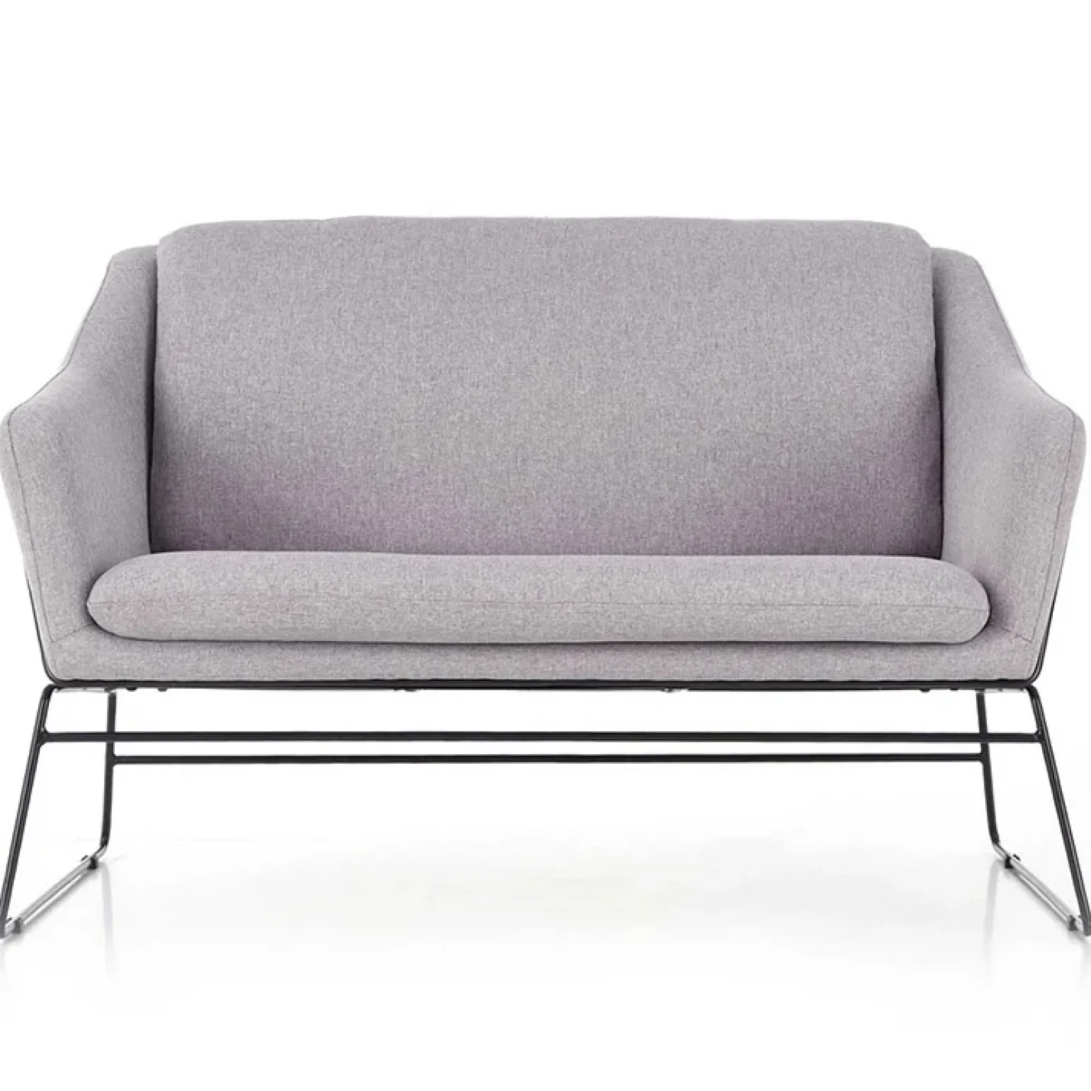 Divano imbottito moderno 125x83cm grigio nero Erminia 2
