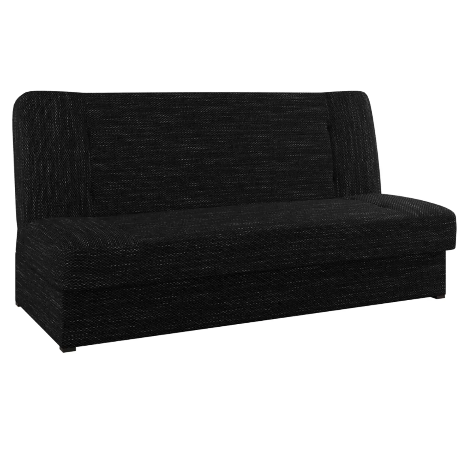 Divano letto 2 posti 192cm matrimoniale senza braccioli grigio nero Joby