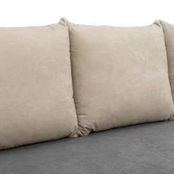 Divano letto 3 posti 192cm pieghevole matrimoniale grigio beige Titus