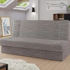 Divano letto 2 posti matrimoniale senza braccioli 192cm grigio beige Joby