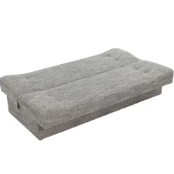 Divano letto 2 posti matrimoniale senza braccioli 192cm grigio beige Joby
