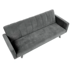 Divano letto 3 posti 192x82 cm velluto grigio scuro Nespolo
