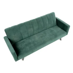 Divano letto 3 posti 192x82 cm velluto verde scuro Nespolo