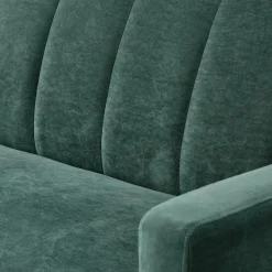 Divano letto 3 posti 192x82 cm velluto verde scuro Nespolo