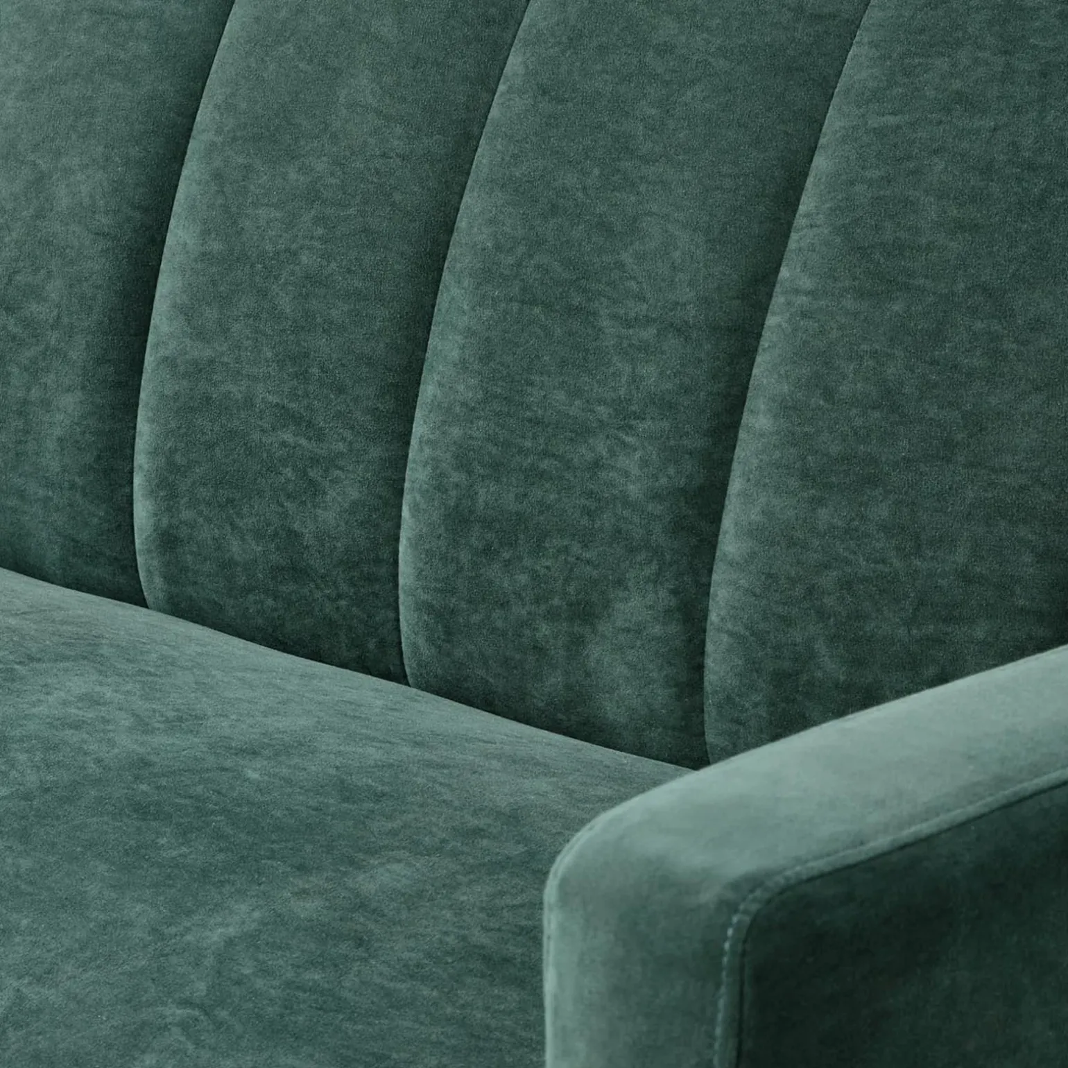 Divano letto 3 posti 192x82 cm velluto verde scuro Nespolo
