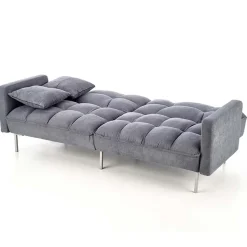 Divano letto 2 posti 193x58cm grigio acciaio Cassandra