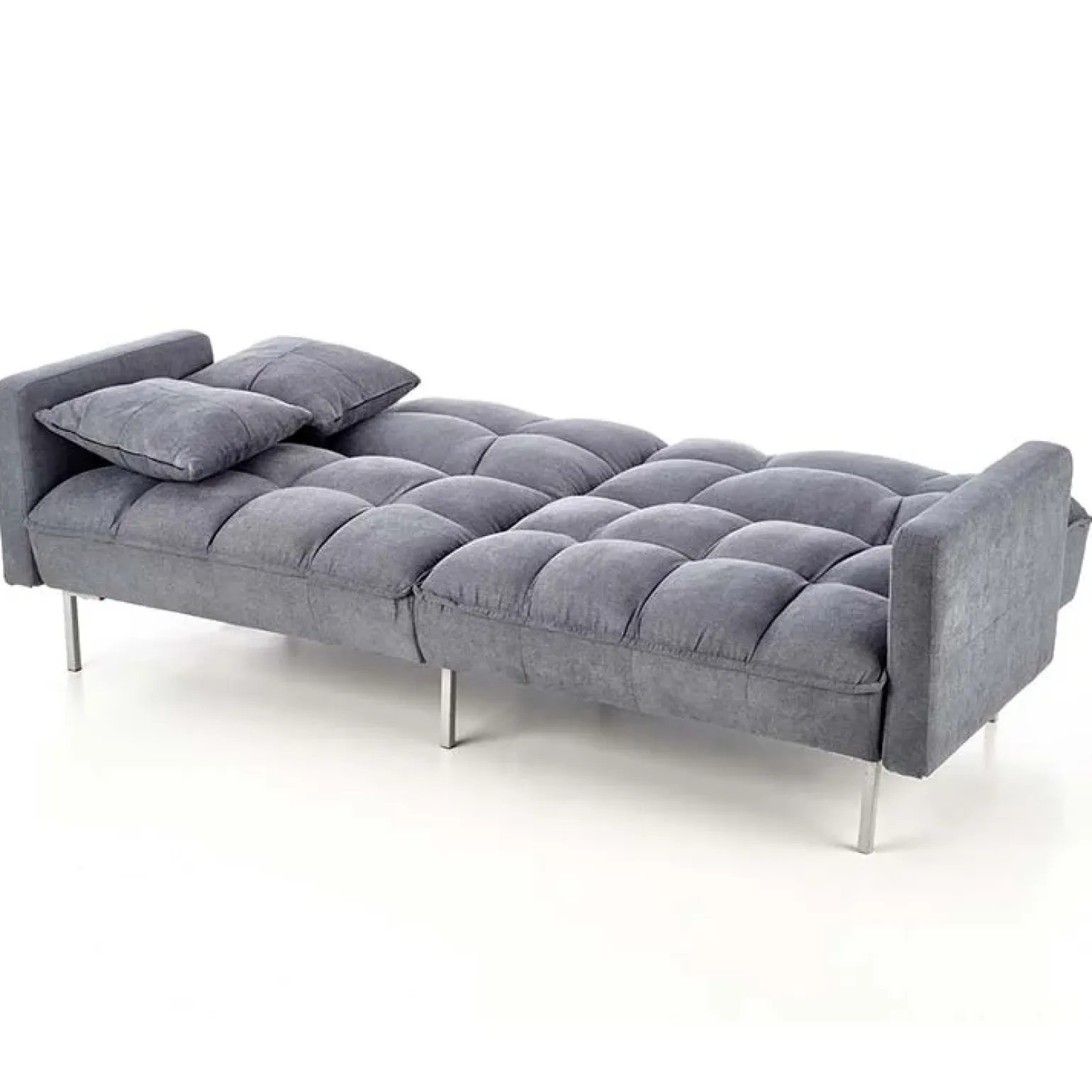 Divano letto 2 posti 193x58cm grigio acciaio Cassandra