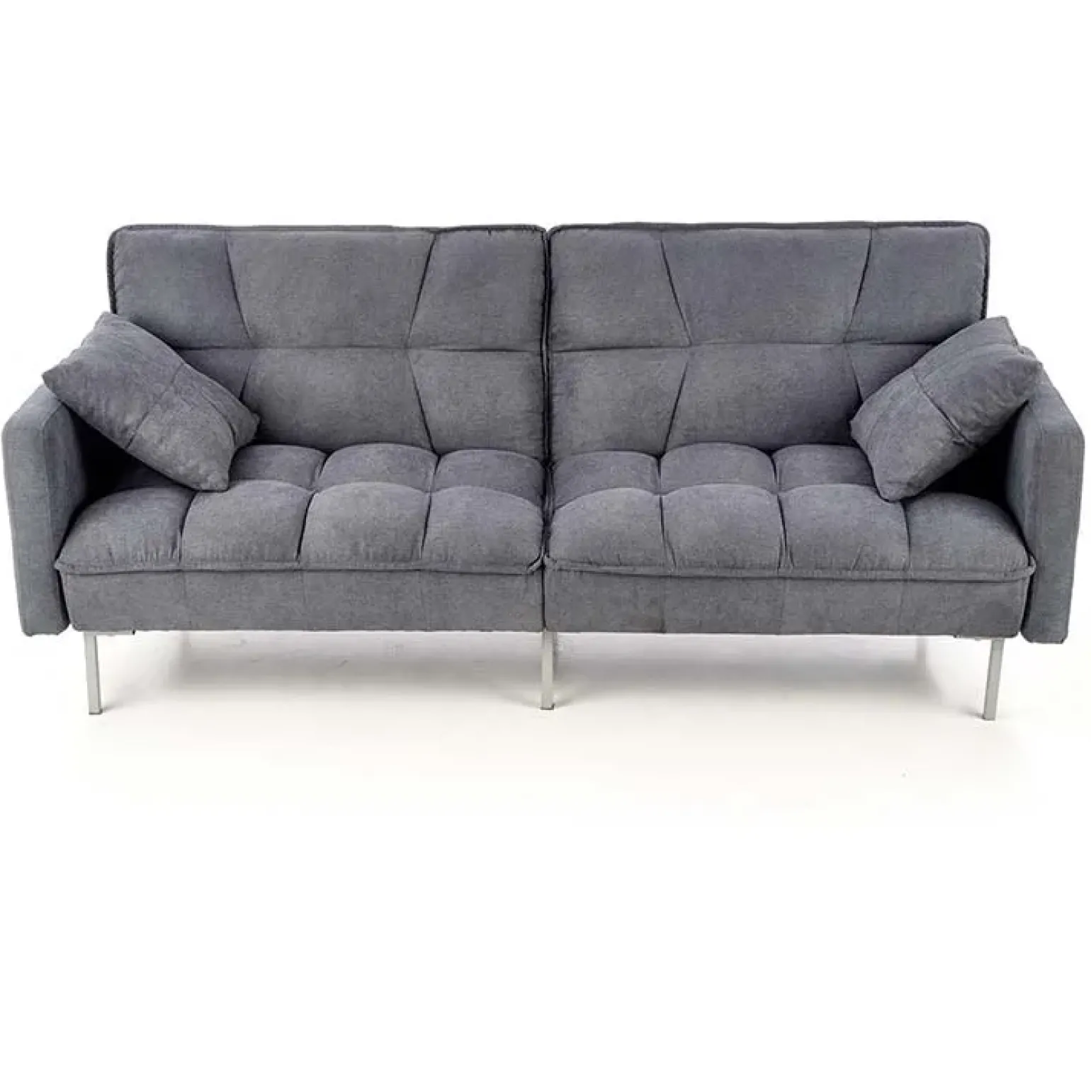 Divano letto 2 posti 193x58cm grigio acciaio Cassandra