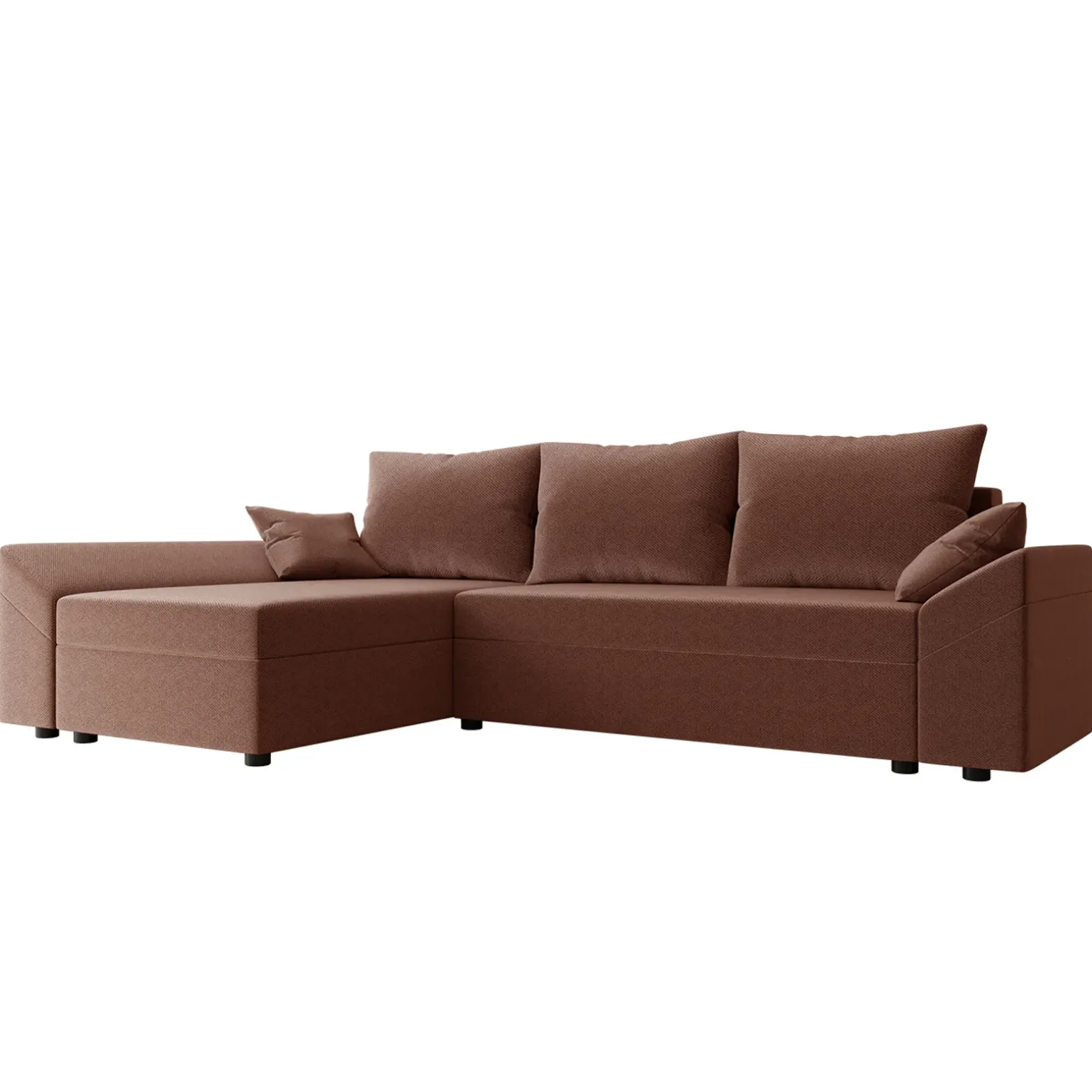Divano letto 3 posti 240x145cm matrimoniale angolare rosa Appia
