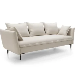 Divano letto 3 posti 237x105cm tessuto bianco Tranquil