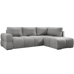 Divano letto angolare 3 posti 267x185cm box contenitore grigio Sottovoce