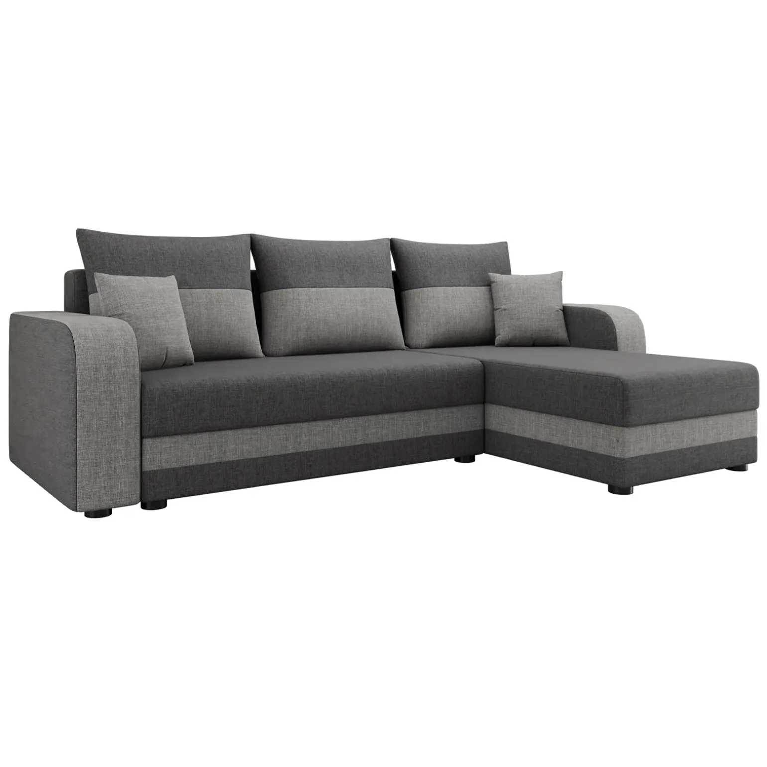 Divano letto angolare 3 posti 237x139cm reversibile grigio Ponza