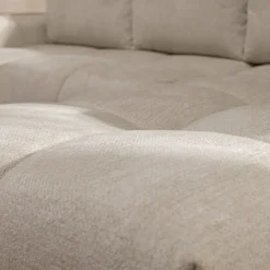 Divano letto angolare 3 posti 267x185cm box contenitore beige Sottovoce