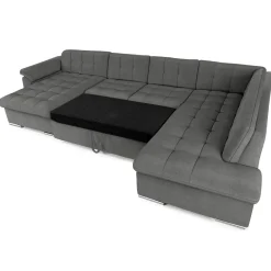 Divano letto angolare destra 5 posti 350x205cm grigio Agliana