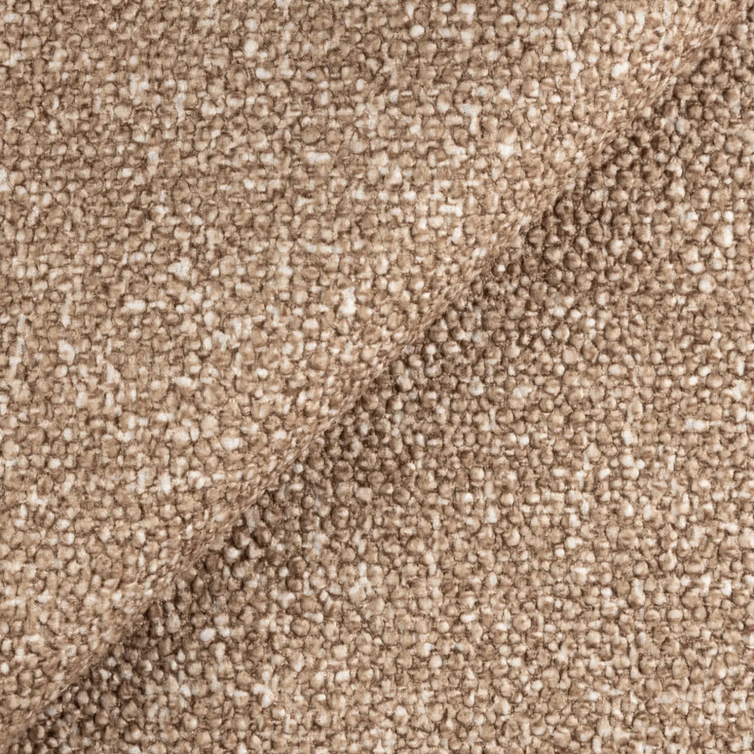 Divano letto angolare destra 3 posti 260x180cm tessuto bouclè beige scuro Repose