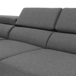 Divano letto angolare destro 5 posti 272x219cm tessuto antracite Lumma