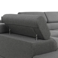 Divano letto angolare destra imbottito 274x203cm grigio Bormio
