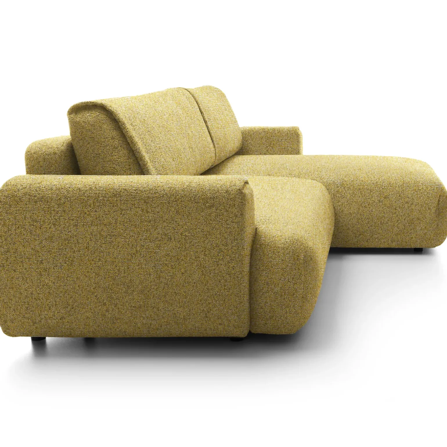 Divano letto angolare destra 3 posti 270x167cm tessuto giallo Cloudify