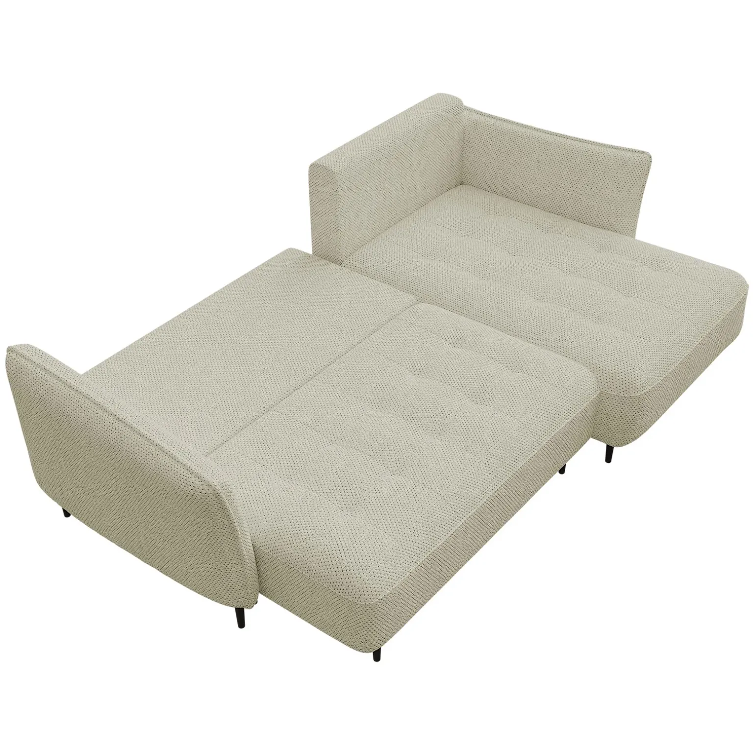 Divano letto angolare destro 3 posti 276x158cm tessuto tortora Angle