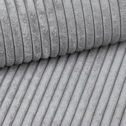 Divano letto angolare destra 3 posti 267x167cm velluto a coste grigio chiaro Relaxion