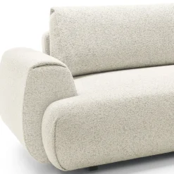 Divano letto angolare destra 3 posti 270x167cm tessuto bianco Cloudify