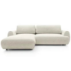 Divano letto angolare sinistra 3 posti 270x167cm tessuto bianco Cloudify