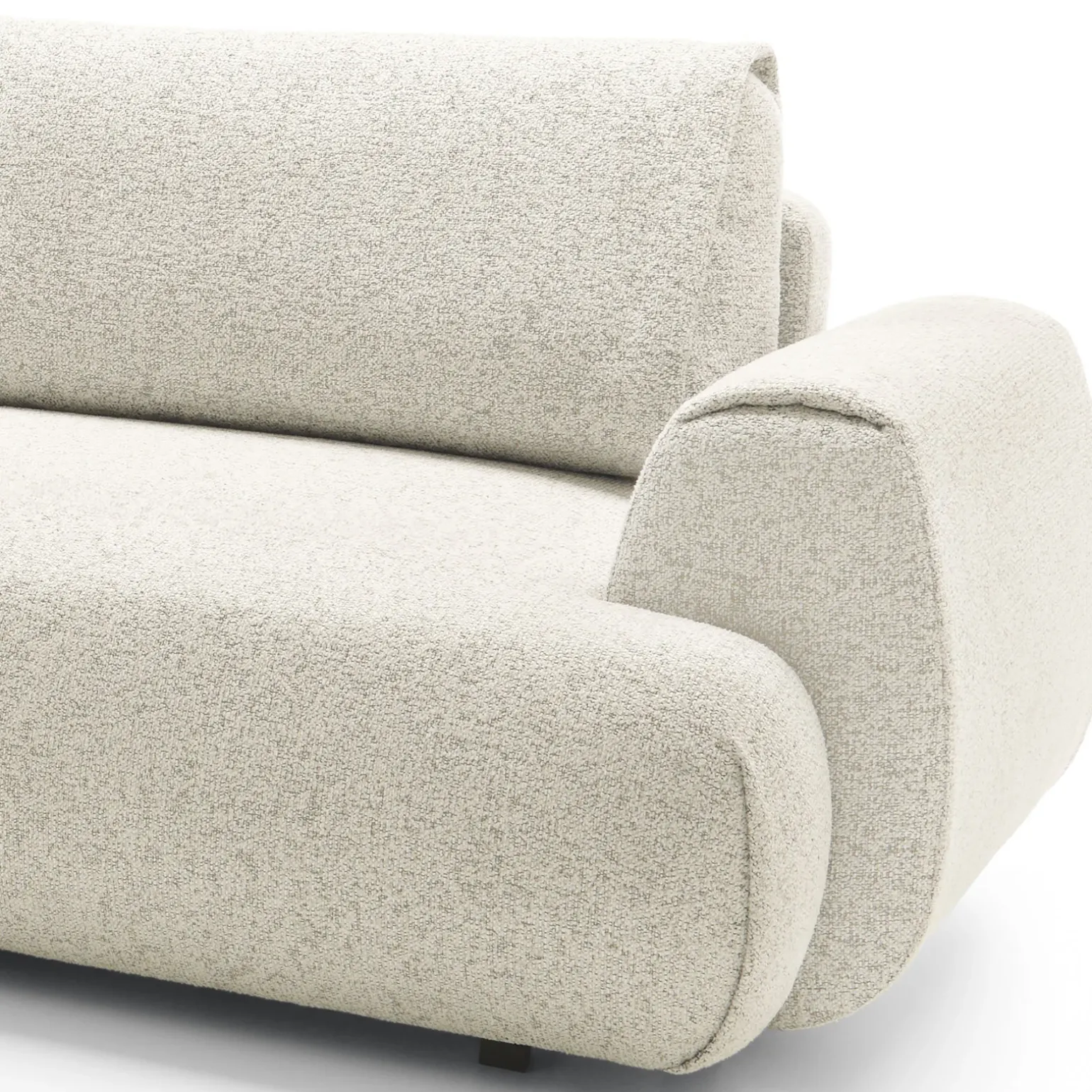 Divano letto angolare sinistra 3 posti 270x167cm tessuto bianco Cloudify