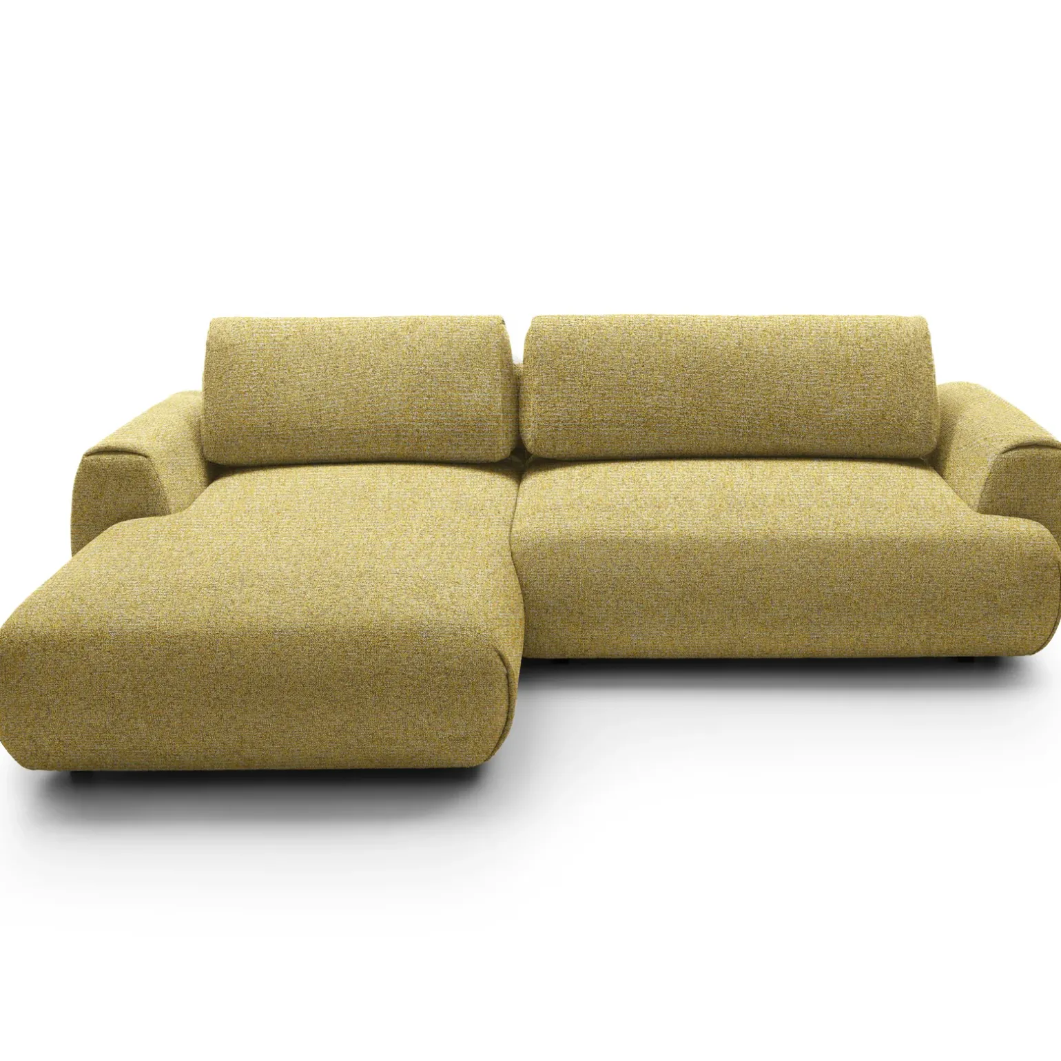 Divano letto angolare sinistra 3 posti 270x167cm tessuto giallo Cloudify