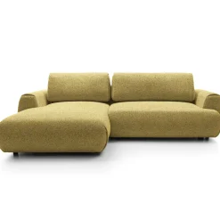 Divano letto angolare sinistra 3 posti 270x167cm tessuto giallo Cloudify