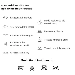 Divano letto angolare sinistra 3 posti 260x180cm tessuto bouclè grigio Repose