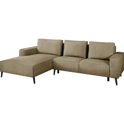 Divano letto angolare sinistra 3 posti 260x161cm tessuto beige Pluf