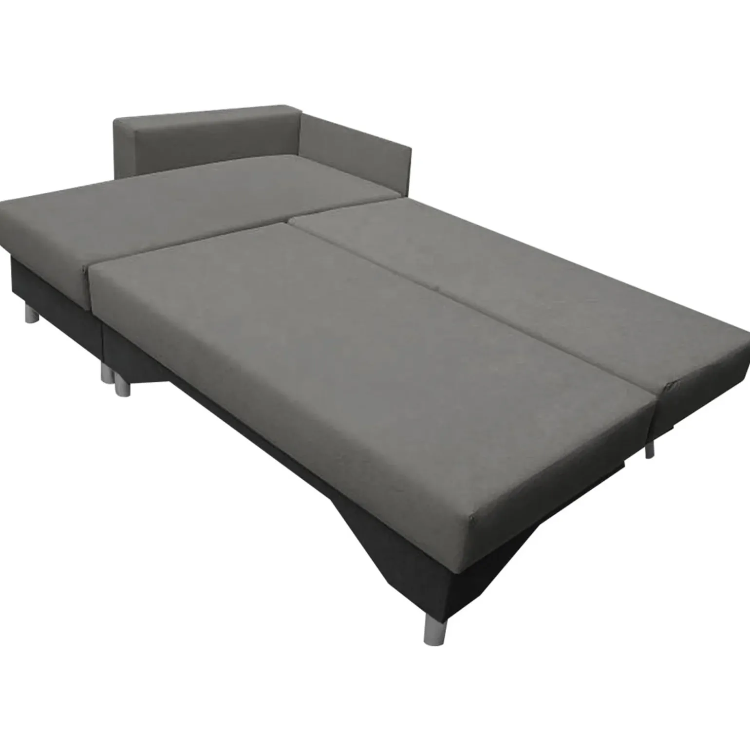 Divano letto angolare sinistra 3 posti 215cm grigio scuro e chiaro Aureliano