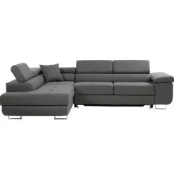 Divano letto angolare sinistra imbottito 274x203cm grigio Bormio